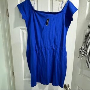 Express Tight Mini Dress in Royal Blue